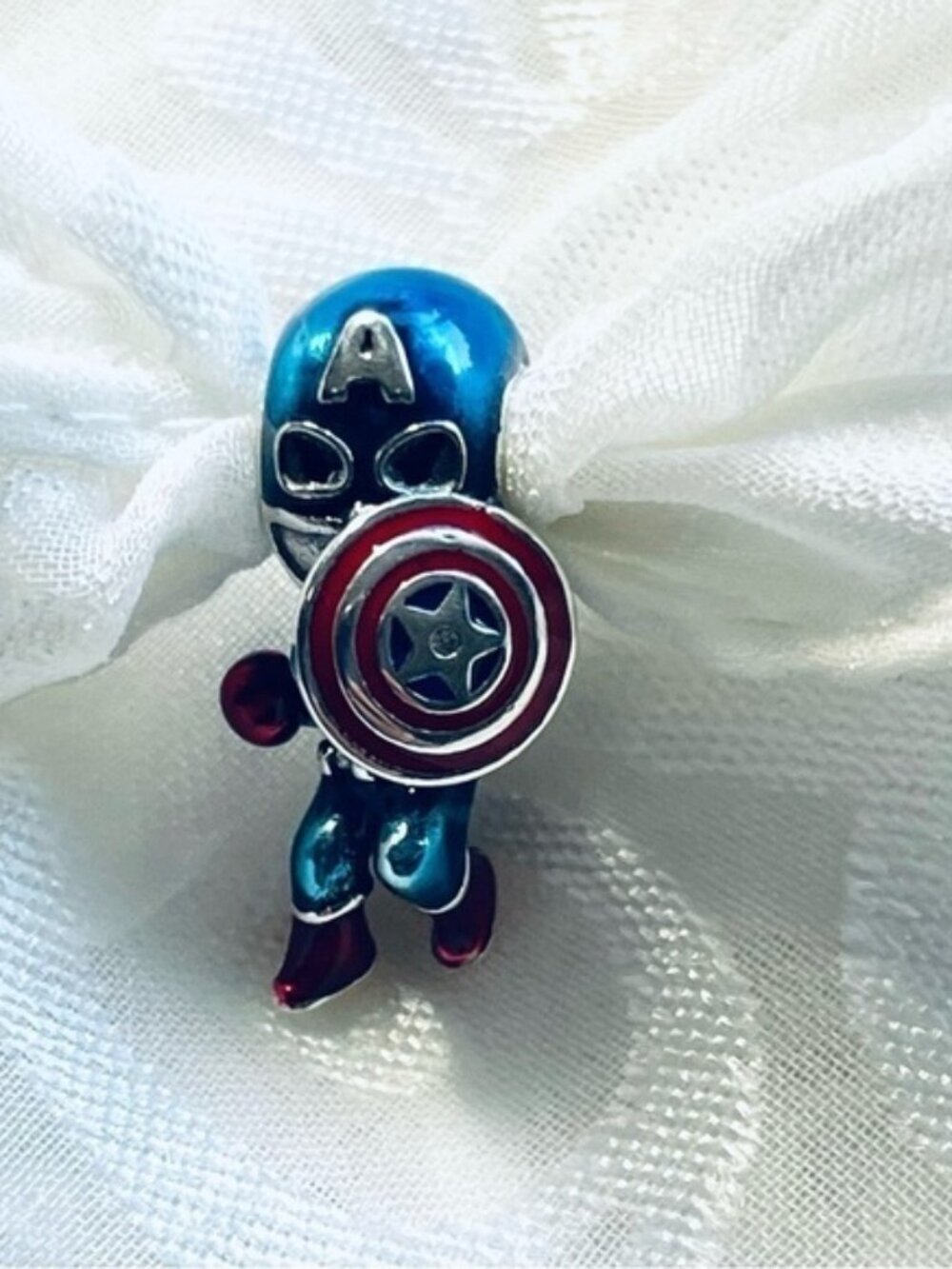 🛡️✨ NEW Captain America Charm – The Avengers ⚡